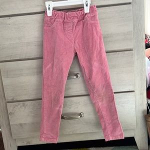 Girls pink corduroy pants.